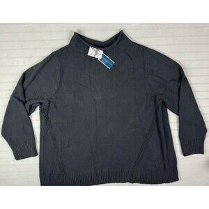Karen Scott Size 3X Womens Sweater Black Pullover Long Sleeve